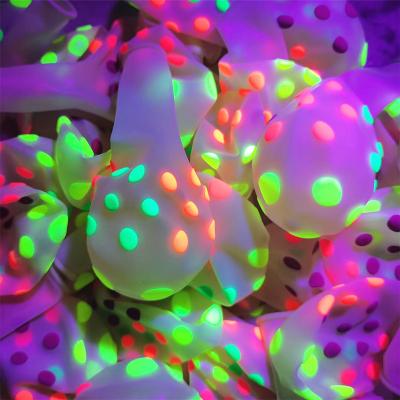 China Printed Latex Balloon 12inch Holiday Party Birthday Party Decoration Supplies Polka Dot Balloon Decoration Glow-In-The-Dark Star for sale