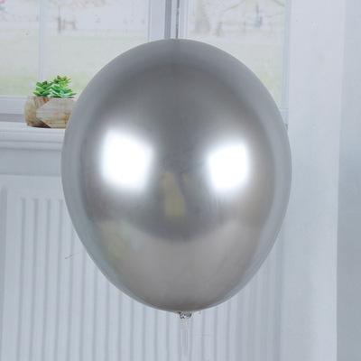 China Gift Toy Wholesale 10inch Chrome Colors Balloons Thick Metallic Latex Around Inflatable Air Balls Globus Wedding Birthday Party Decorative for sale