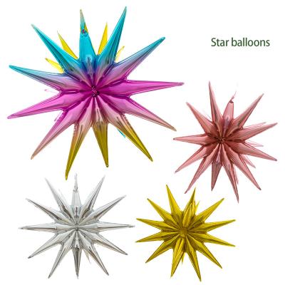 China BLN Decoration New Arrival Starburst 4D Explosion Star Balloon Wedding Ceremony 4D Star Colorful Balloon for sale