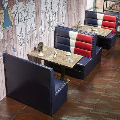 China Modern Design Cheap Modern Commercial Use Double Side Restaurant Booth Seating Fast Food Sofa for sale