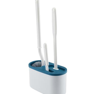 China Sustainable Toilet Bowl Brush and Holder Bathroom Toilet Brush and Holder Set for Bathroom Cleaning Brushes for sale