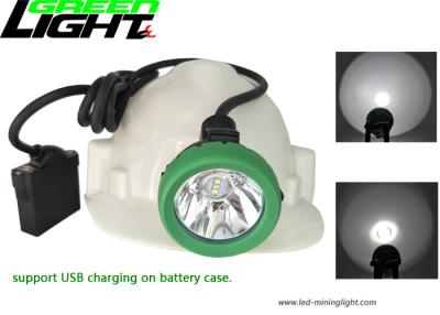 China WISDOM Type Rechargeable Miners Headlamp , LED Mining Cap Support USB Charging for sale