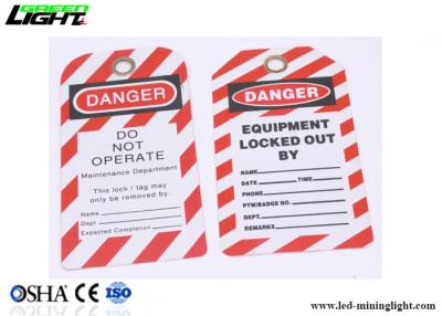 China OSHA PVC Custom Lockout Tags Warning Lockout Tags Out for sale