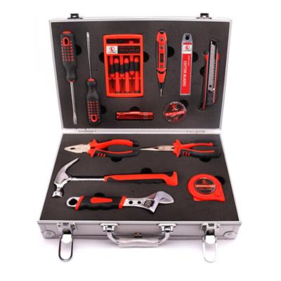 China Household/automotive repair wholesale tool kit aluminum alloy box of 28 piece of hardware tools combination tools for sale