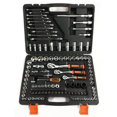 China Household/Automotive Repair Hardware Tools Set of 120 Pieces Socket Tool Box Automobile Maintenance Socket Combination Set for sale