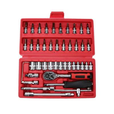 China Household/automotive repair hardware tool kit combination tools 46 sets of socket tools and auto parts for sale