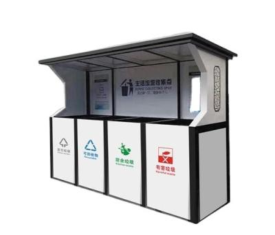 China 4 Compartments Sustainable Public Innovative Smart Trash Outdoor Waterproof Trash Can With CCTV Eco-friendly Garbage for sale