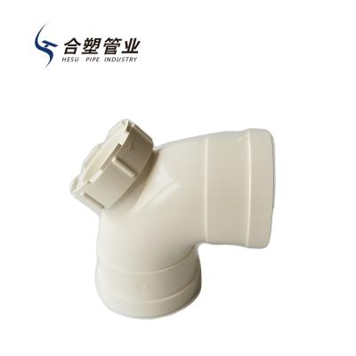 China Safe and reliable connection method warranty 50 years of PVC-U 90 elbow (with inspection port) for water drainage for sale