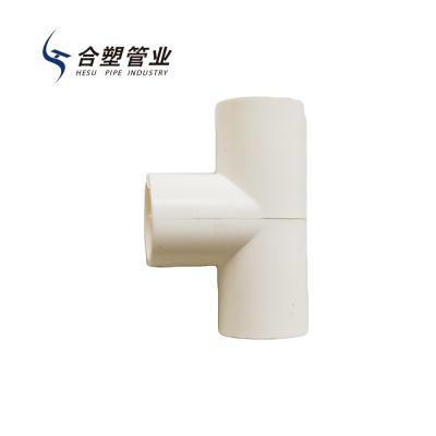 China Water Suuply System PVC Pipe Fittings Tee And High Temperature Resistant Equal Elbow Fitting For Pipeline for sale