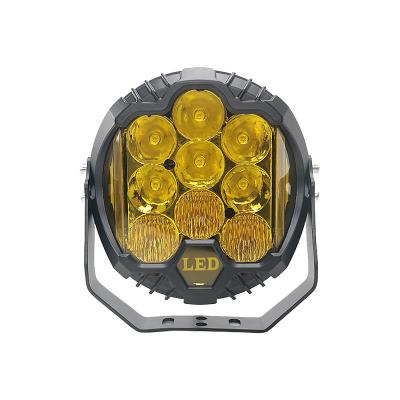 China Wide lighting range 7 inch 75w yellow white dual color LED off-road lights, European and American cross-border auto work lights and service lights for sale