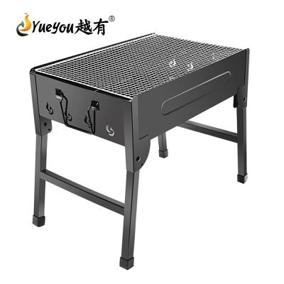 China Easily Assembled In Foldable Portable Iron Running Collapsible BBQ Grill Barbecue Grill Charcoal BBQ Grill for sale