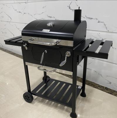 China Easily Assembled Outdoor Heavy Duty Charcoal BBQ Grill 24 Inch Outdoor Trolley BBQ Garden Grills à venda