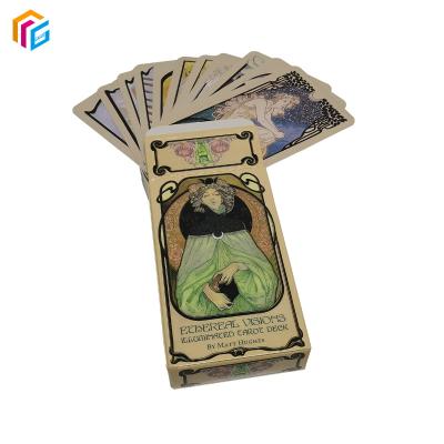 China Entertainment Divination Tarot Custom Design Board Playing Affirmation Game Cards Tarot Card Printing With Guidebook for sale