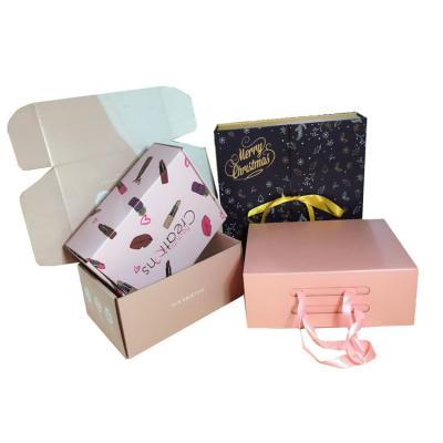 China Recyclable Custom Logo Cosmetic Rigid Corrugated Paper Clothes Shoe Ad Mailing Mailing Subscription Gift Packing Box for sale