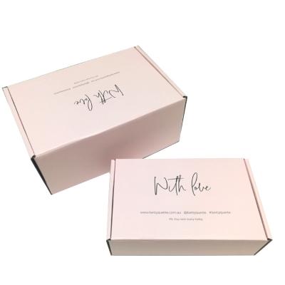 China Recyclable Pink Paper Gift Boxes Tissue Packaging Eco - Friendly Corrugated Aircraft Ad Box for sale