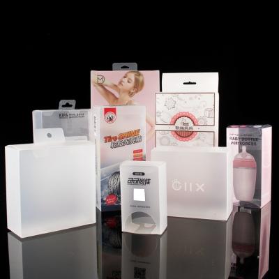 China Recycled Transparent Cosmetic Earphone LOGO Clear Packing Box Pvc Custom PET Materials GALANT Packaging Plastic Box for sale