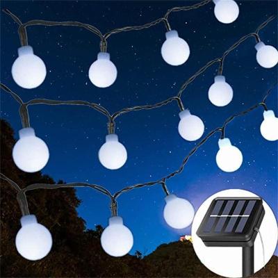 China Portable Decorations Solar Outdoor Tent Solar Yard Lights Garden String Ball Lights String Ball Lights Christmas String Camping Light for sale