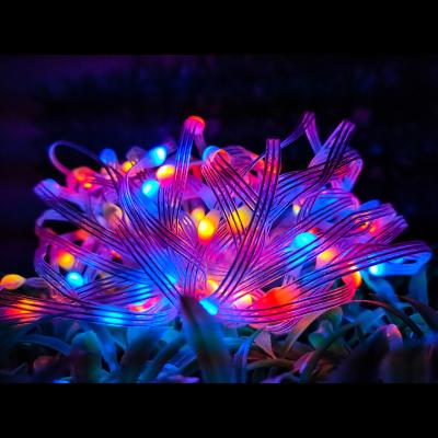 China Solar String Lights Led Waterproof String Holiday String Lights Christmas Light RGB USB Full Color Light Bag for sale