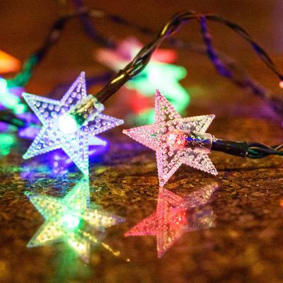 China Decorative Solar Light luces de navidad lux de navidad de filigree Star Lights String LED Christmas Light Waterproof Outdoor Solar Solar Garden Light Led for sale