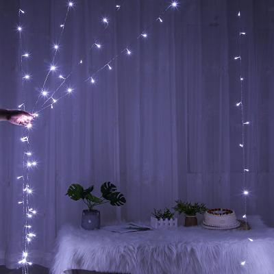 China 3* Custom 3m 300 Lights Curtain Garland Remote Control Plug In Led Decorative Room Lights Waterproof for sale