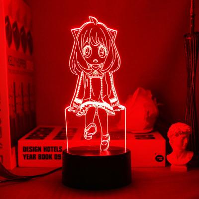 China Modern Custom Japan Anime Characters Spot Game Bedroom Comics Anime Crafts Night LED Neon Lamp 3d Acrylic Desk Lights for sale