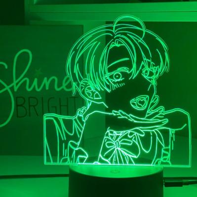 China Modern Custom Anime Led Sign 3D Acrylic Led Tic Anime Gamer Tag My Hero Academia Tic Do In The Tragic Genre Manga Gift Night Light for sale