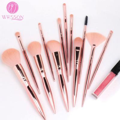 China Angular Blush New Products Hot Selling Rose Gold Professional Makeup Brushes Kits Private Label Customize Makeup Brush Set for sale