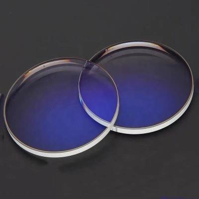 China Single vision 1.56 cr39 blue block SHMC lens for block harmful blue light for sale