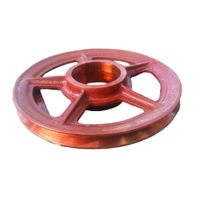 China Custom heavy industrial metal u spline pulley steel wheel cast iron iron casting metal u spline industrial big pulley big wheel for sale