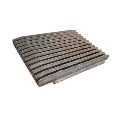 China The alloy wear parts the alloy steel crusher jaw plate Mn22Cr2 mining machinery wear parts alloy steel crusher jaw plate fixed casting fixed casting plate for sale