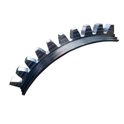 China Machinery Segment Large Arc Tooth Forged Rotating Tooth Ring Gear Steel Metal Large Diameter for sale