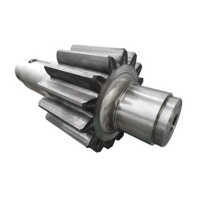 China Construction worksÂ   WangLi Custom 35CrNi2MoV Large Drive Gear Shaft Module Heavy Duty Gear Shaft for sale