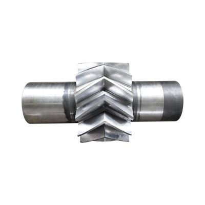 China Herringbone Gear Shaft Custom Factory WangLi Big Heavy Duty Transmission 34CrNiMo6 Module for sale