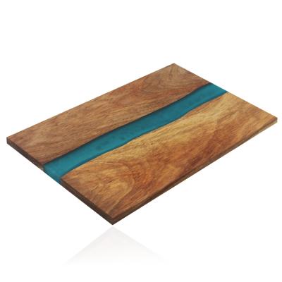 China Modern wholesale premium african padauk wood with resin cutting board cheese board for sale