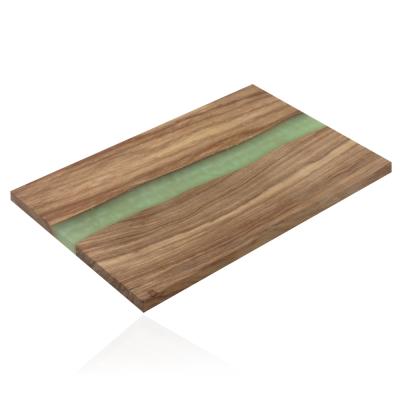 China Plattercutting Board Serving Chopper Shape Resin Modern Handmade Wooden Square Board Cheese Board Wood Serving Customize for sale