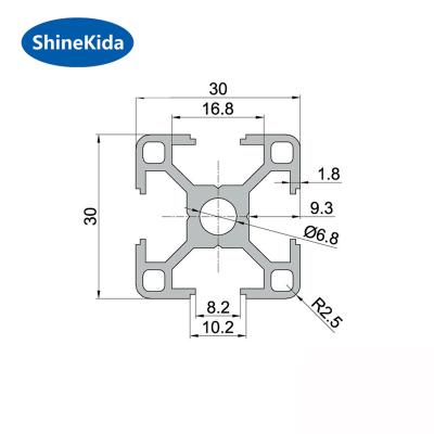 China Industry aluminum industrial profile 30x30 6063 profilet t5 slot v 30*60 t corner joint bracket for sale