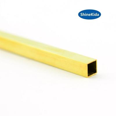 China Pipe Profile Constructure Customized Gold Color Anodized 10-200mm Aluminum Extruded Square Tubes for sale