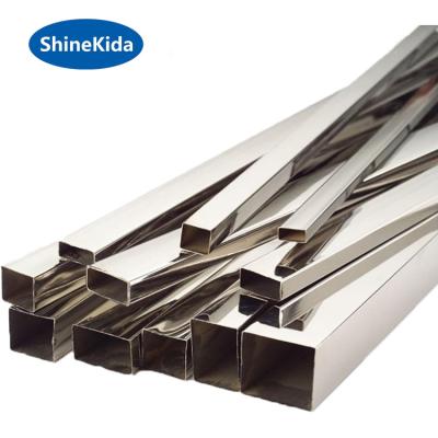 China Pipe Profile Constructure Anodized Thin Wall Aluminum Rectangular Tubing for sale