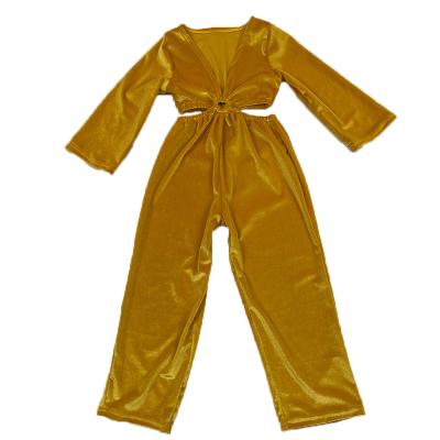 China Wholesale Toddler Girl's Velvet Overalls Low MOQ Infant Winter Winter Clothes Kids Long Sleeve Overalls for sale