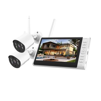 China Built-in Siren 2 Channel CCTV Wireless 4CH H.265 3MP NVR System with 1080P 2MP Outdoor Camera IP WiFi Security System Video Surveillance Kit for sale