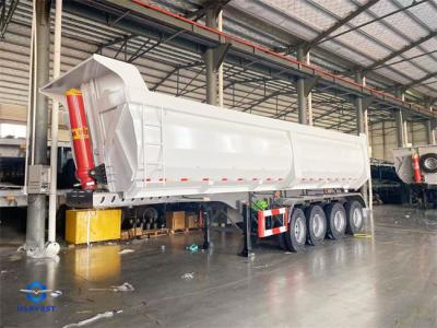 China 4 Axles 80 Ton U-shaped Dump Trailer with Tubeless Tyres for Sale in Guyana for sale