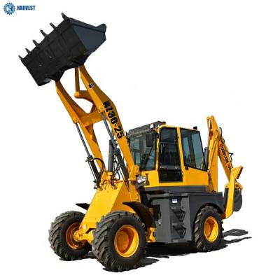 China Front Bucket 1m3 75kW Cummins Engine 0.3m3 WZ30-25 Backhoe Loader for sale