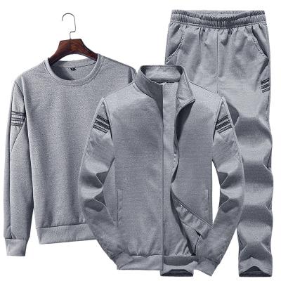 China 2021 New Men's Three-piece Anti-pilling Stripe Casual Tracksuit for sale