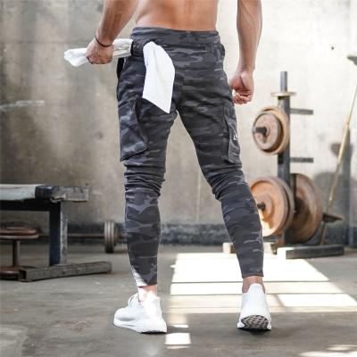 China Custom Antibacterial Logo Towel Loop Camouflage Gray PlainJogger Sweatpants For Men's Leg Activewear Cargo Sweat Panties Skinny Men Ropa Hombre for sale