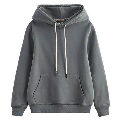 China Autumn Winter New Hooded Sweatshirts Men's 100% Quality Basic Sweatshirts Cotton 470gsm Solid Thick Anti-Shrink Fabric for sale