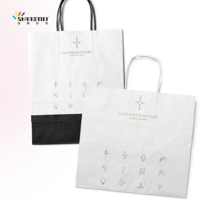 China Recycled Materials Custom shopping bag with own LOGO reusable shopping bag for clothing shoes for sale