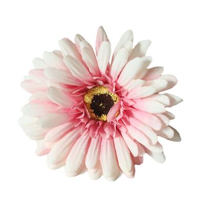 China Home Decoration/Festival/Valentine's Day/Wedding/Fabric Finish Artificial Gerbera Flower Head For Festival Decoration To Wedding Wall Backdrop Decoration Artificial Gerbera Flower for sale