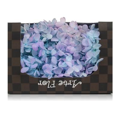 China 2021 Bride's Bouque Hydrangea Flower Eternal Eternal Materials Gift Box Dry Flower Preserved Hydrangea Flower Preserved Diy Hydrangea for sale