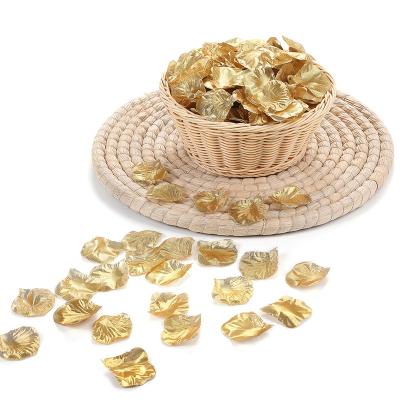 China Home Decotation 2000 Pcs/lot Gold Artificial Flower Petals Flower Wedding Artificial Rose Petals Party Decoration Formal Polyester for sale