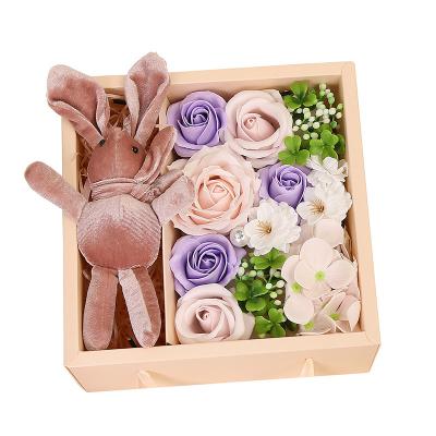 China Home decoration/festival/Valentine/wedding/plant artificial flower valentines day finishing decorative gift for soap flower mothers day gift box for sale